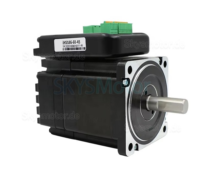 JMC NEMA 34 Integrierter Closed Loop Schrittmotor mit Treiber IHSS86-60-45 1,8 Grad 4,5Nm 6A 60V 2 Phasen